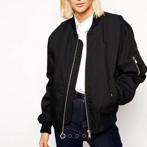 ASOS WHITE traditional bomber